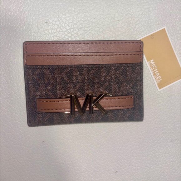 Michael Kors Reed Lg Card Holder in Brown - Picture 4 of 5
